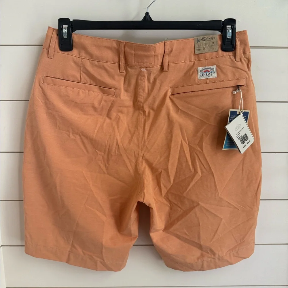 Faherty All Day Shorts, 9” inseam, men’s size 32, sierra orange
